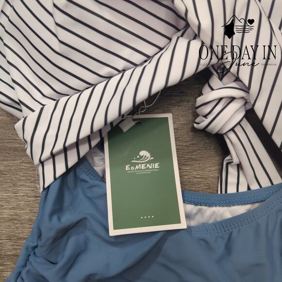 Eomenie Cross Front Cut Out One Piece Swimsuit Size XS - Picture 4 of 7